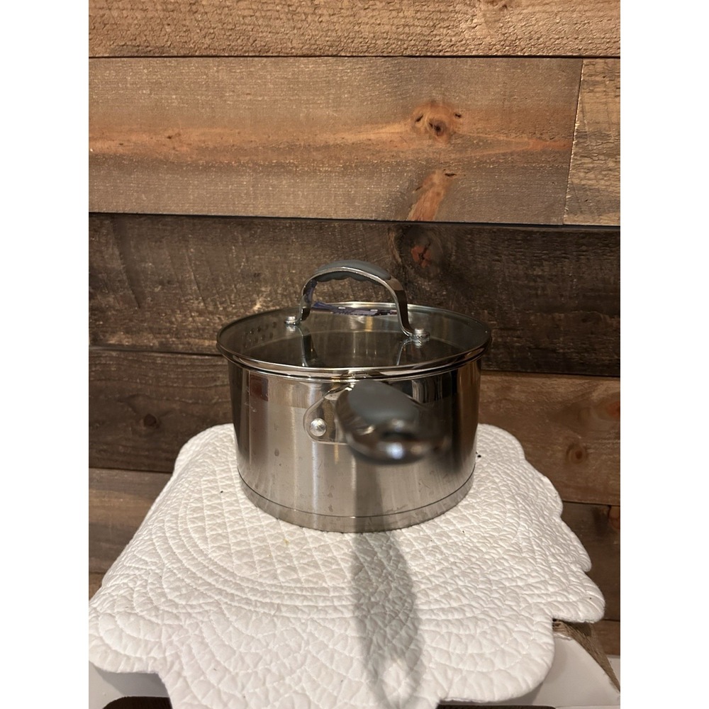 3.5QT David Burke Gourmet Pro Stainless Saucepan w/Steam Release Lid - Picture 3 of 11